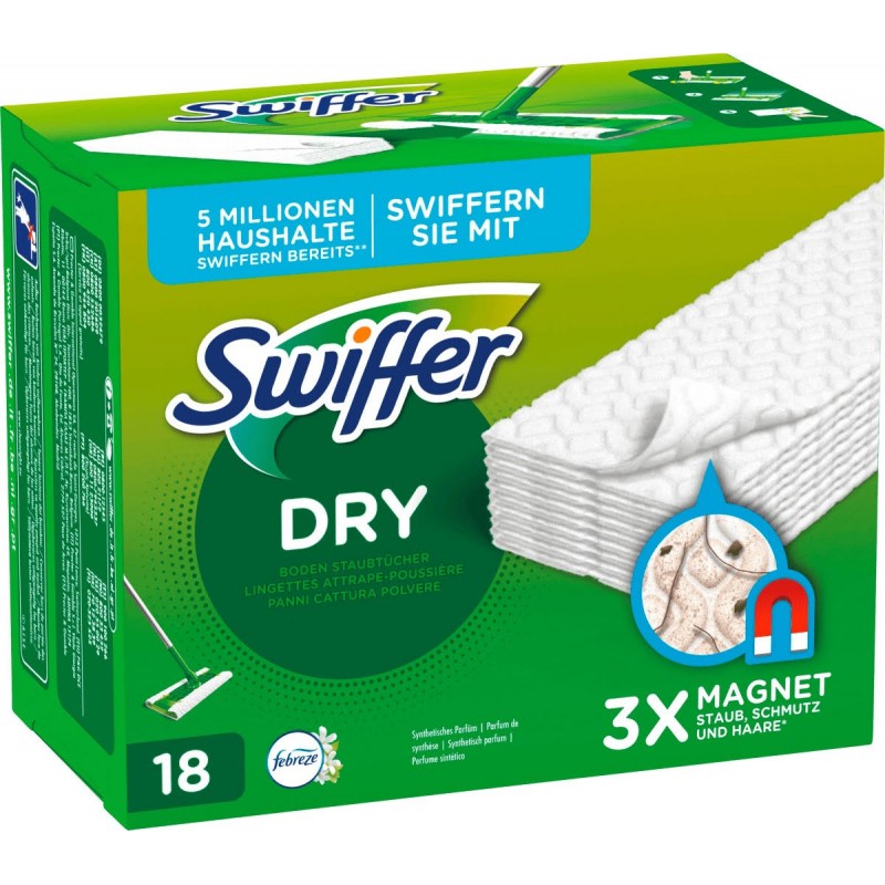 Swiffer, 12 Lingettes, Humide, Taches difficiles, 1+1